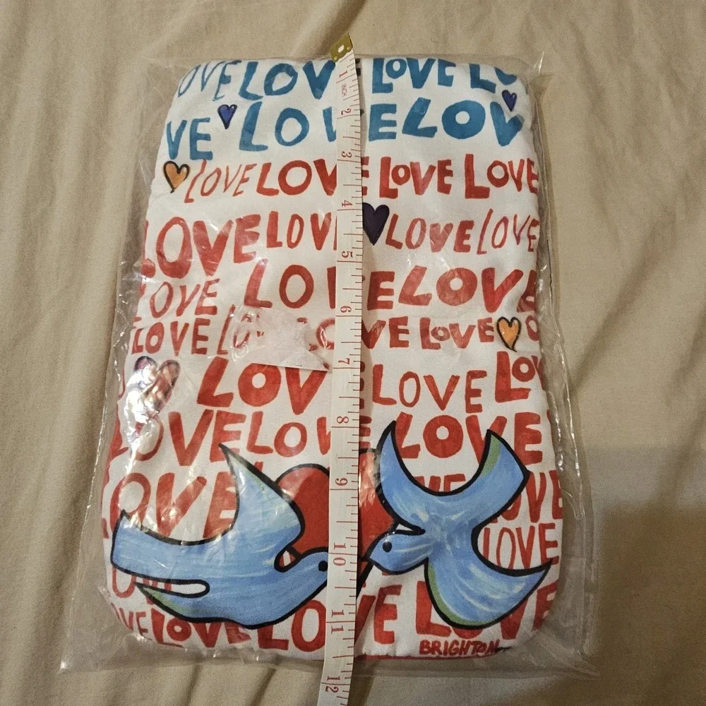 Brighton Fabric Love Dove Jewelry Roll-up Zipper Travel Bag Zippers New